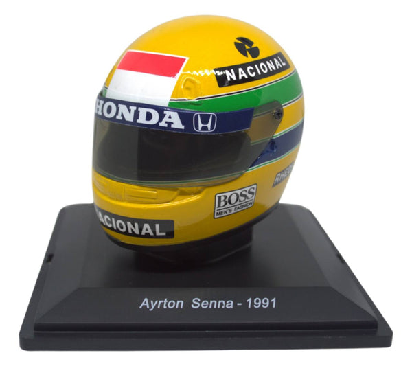 Mini Capacete 1° Mundial F1 1988 Ayrton Senna - Escala 1:2 1